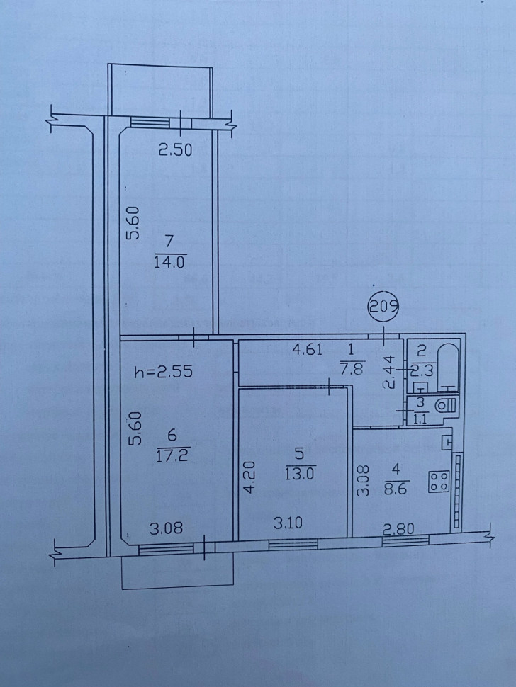 Продается 3 - х комнатная квартира, ул. 230-й Стрелковой Дивизии, ориентир "Майский рынок", арт. 4645