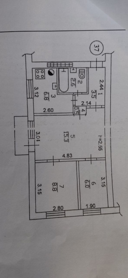 Продается 3 - х комнатная квартира, ул. Градостроителей мкр. Октябрьский, арт. 5181