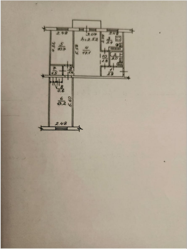 Продается 3 - х комнатная квартира, Калининский рынок арт 4600