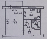Продается 1 комнатная квартира, ул. Овнатаняна арт 2890